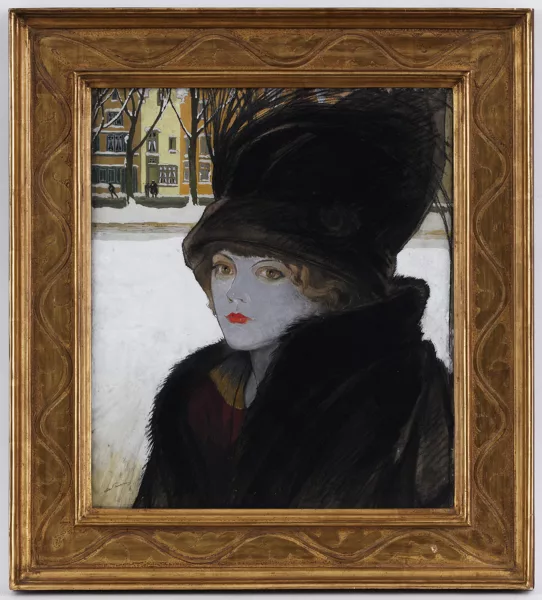 Georges de Feure — Georges de Feure (1868-1943), Elégante, gouache et
