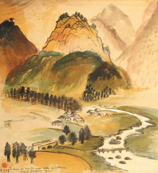 Henry de Waroquier — "La chaîne des aiguilles rouges, La vallée de Vallorcine"