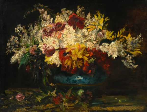 Adolphe Monticelli — Nature morte au bouquet,