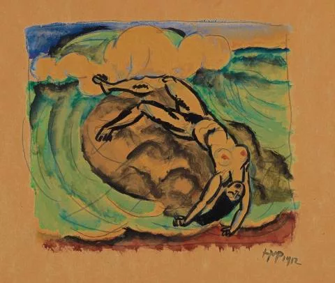 Max Pechstein — Weiblicher Akt am Meer
