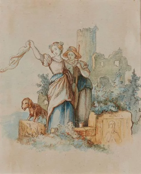 Adrian Ludwig Richter — Illustration für das Lied "An der Saale hellem Strande"