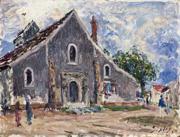 Alfred Sisley — Eglise de Saint-Mammès", vers 1885-1886,