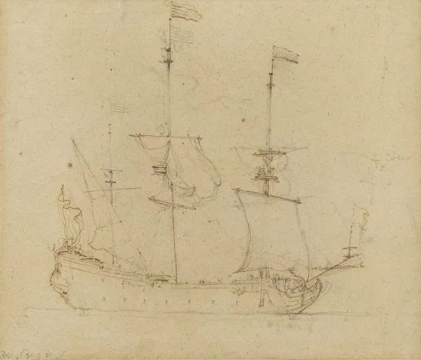 Willem Van de Velde le Jeune — Trois mâts
