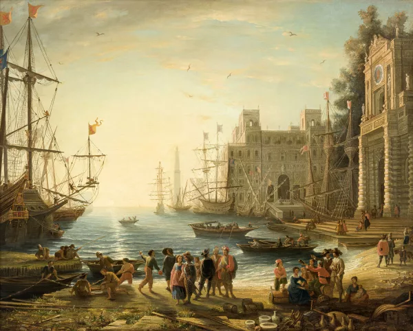 Claude Lorrain — D’après Claude Le Lorrain — Port de mer avec la villa Médicis,