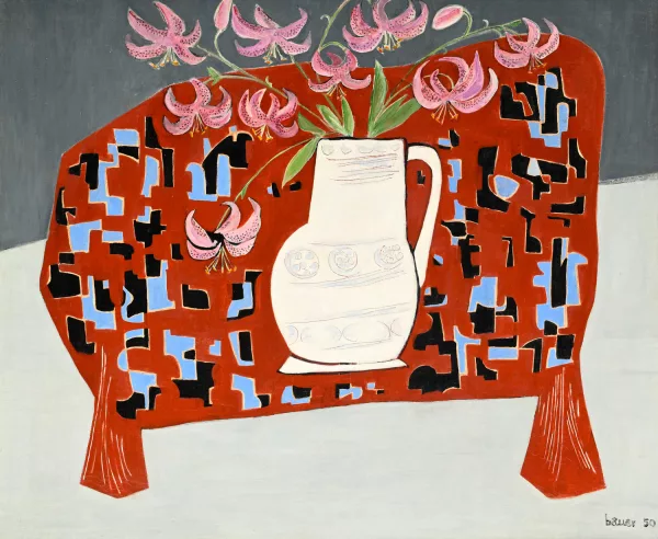 Victor Bauer — Nature morte au bouquet de lys