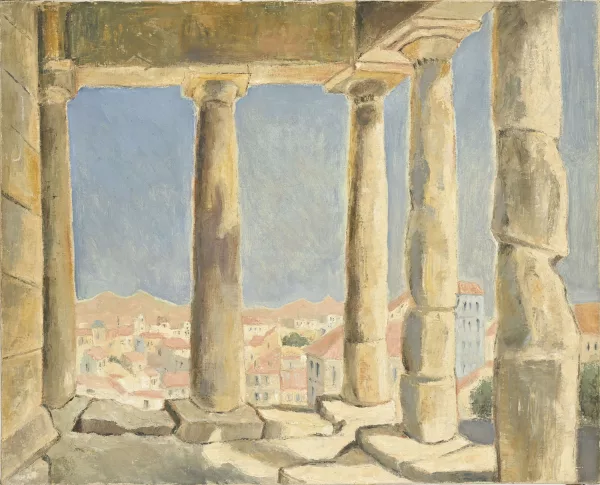 Nadejda Leontievna Benois — , Vue d'un village depuis un temple romain