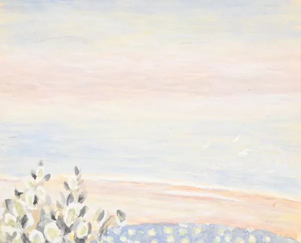 Pierre Bonnard — Paysage en bord de mer et fleurs
