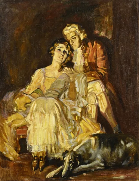 Jean-Gabriel Domergue — Attribué à Jean Gabriel Domergue — Le couple Bouvier,