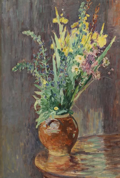 Henri Lebasque — Gerbe de fleurs dans un pot