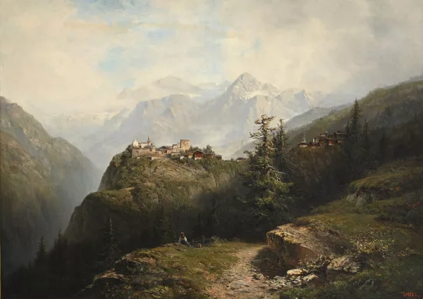 Leberecht Lortet — Paysage alpestre,