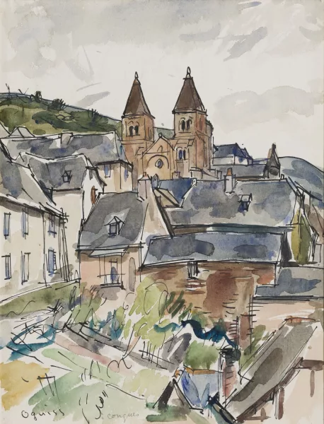 Takanori Oguiss — Conques, Clochers de Sainte-Foy",