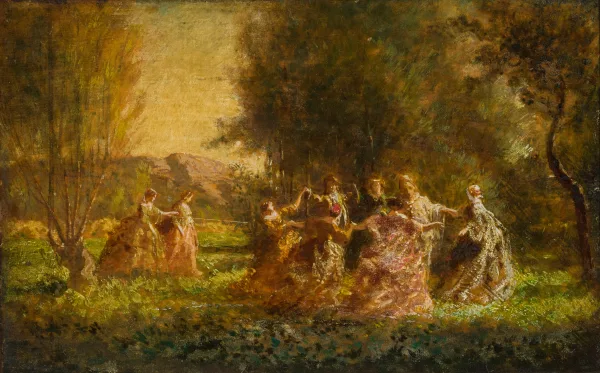Adolphe Monticelli — Attribué à Adolphe Monticelli — "La ronde"