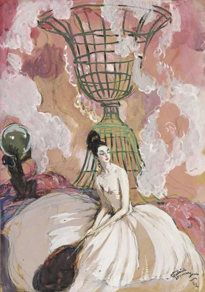 Jean-Gabriel Domergue — A l'ombre d'une jeune fille en fleur