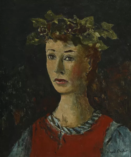 Roland Oudot — Jeune femme à la couronne de lierre