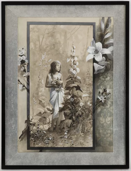 Alphonse Mucha — « Lilita », Fillette au jardin