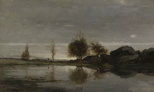 Charles-François Daubigny — Attribué à Charles François Daubigny — Charles François Daubigny (1817-1878), attr. à,