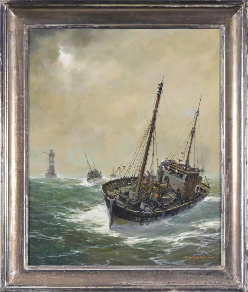 Léon Tzeytline — "Le phare d'Ar-Men (Finistère)"