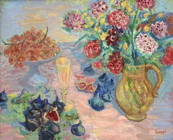 Germaine Lacaze — Œillets de poète et figues