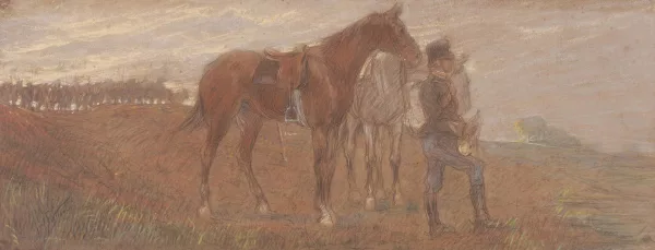 Giovanni Fattori — Kavallerieeinheit vor dem Manöver