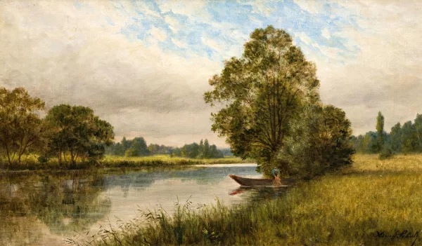 Adrien Schulz — "Matinée de détente au bord de Loing, près Montigny"
