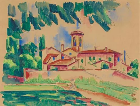 Max Pechstein — Kloster von San Gimignano