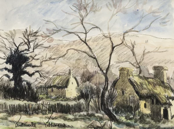 Paul Émile Pissarro — Maisons dans la campagne