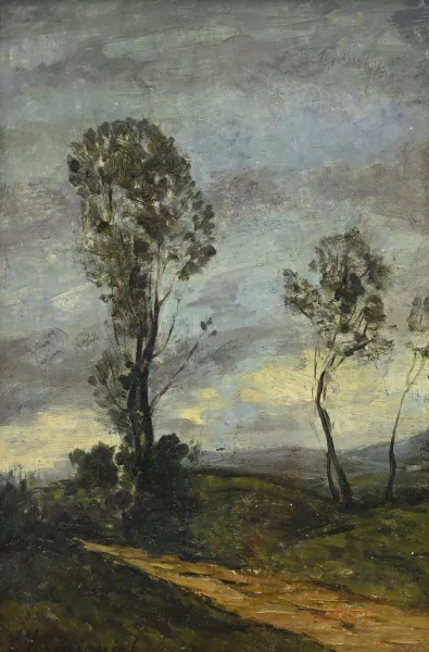 Henri Harpignies — Sentier aux peupliers