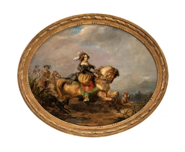 Théodor Schaepkens — Cavalière, partie de chasse,