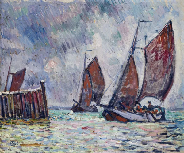 Théo Van Rysselberghe — Théo Van Rysselberghe (1862-1926), "Barques de