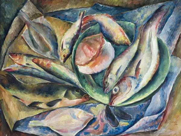 Georges Artemoff — Nature morte aux poissons,