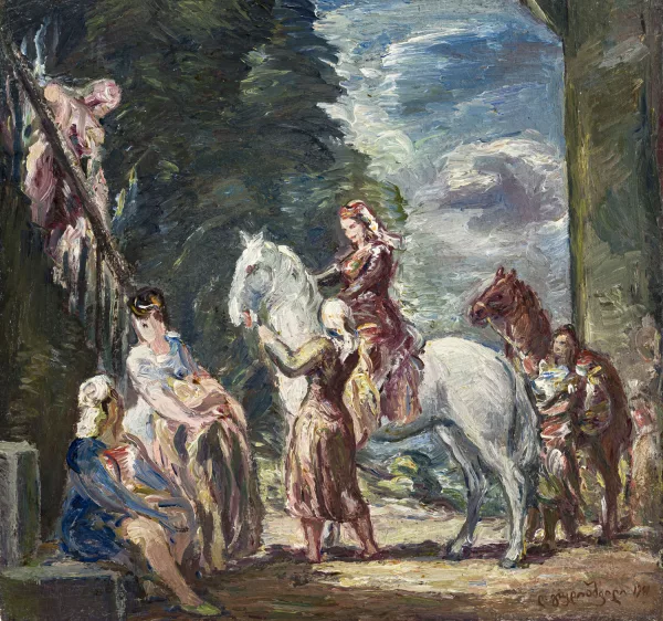 Lado Gudiashvili — La préparation pour la promenade,
