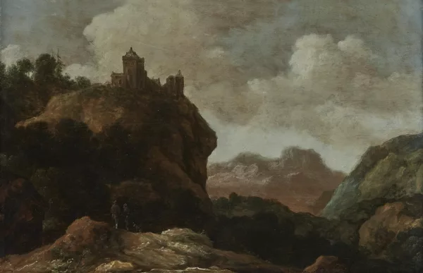 Pieter de Molyn — Château en haut d'une falaise