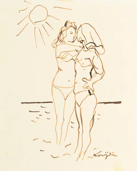 Tsugouharu Foujita — "La plage"