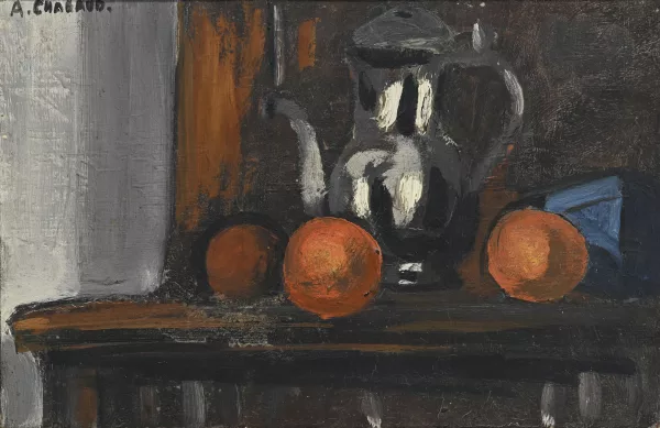 Auguste Chabaud — Nature morte aux oranges et à la cafetière
