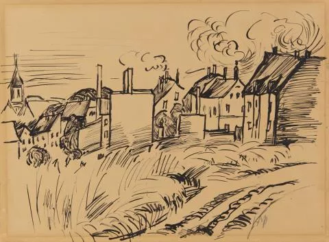 Max Pechstein — Dorf in Flandern