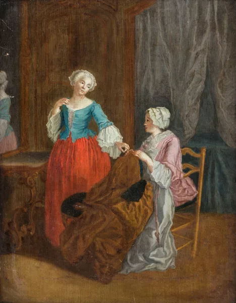 Jean-Honoré Fragonard — Suiveur de Jean-Honoré Fragonard — La couture,