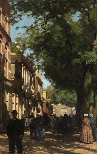Willem Bastiaan Tholen — "A Sunny Day on the Willemstraat, Scheveningen"