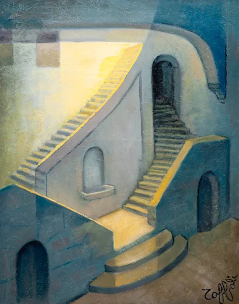 Louis Toffoli — L'Escalier sur cour, rue Bonaparte