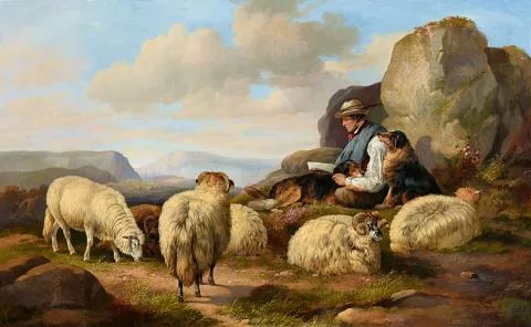 Eugène Verboeckhoven — Schäfer bei der Rast