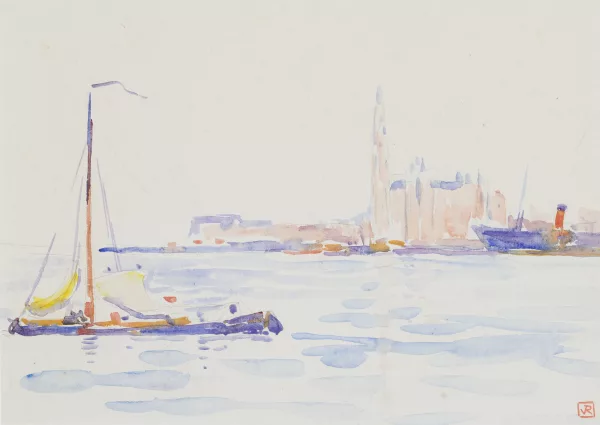 Théo Van Rysselberghe — Scène de port,