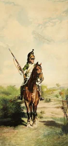 Giovanni Fattori — Dans le goût de Fattori Giovanni — Karabinier zu Pferd