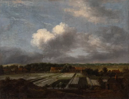 Jan van Kessel le Jeune — Weite Landschaft mit Bleichefeldern, um 1670
