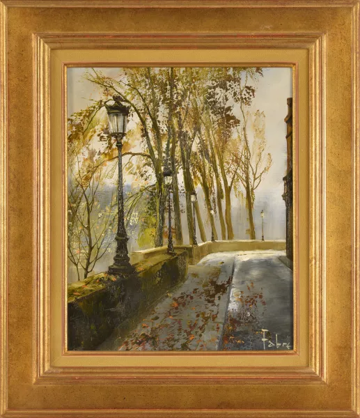 Gilles Fabre — Route, réverbères et arbres