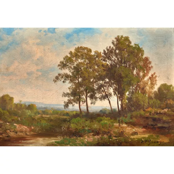 Philippe George — Weite Landschaft mit Bäumen.