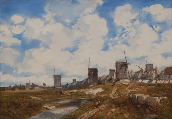 Adolphe Hervier — Village et moulins