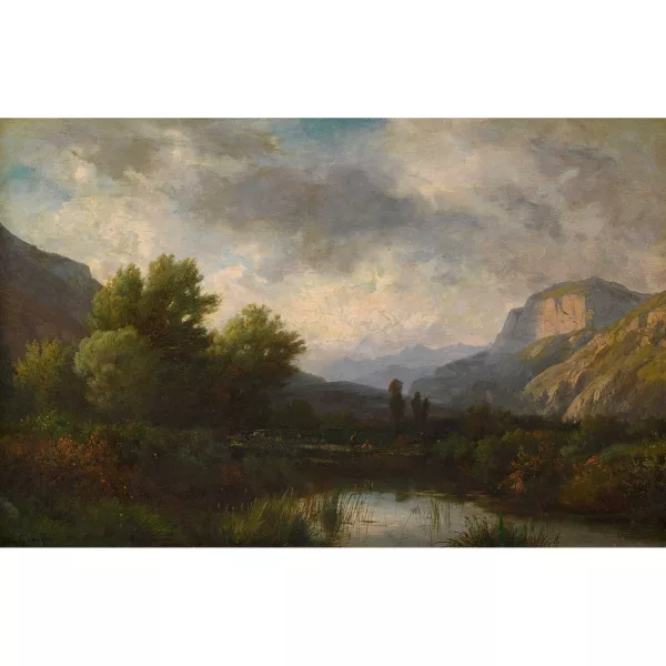 Philippe George — Idyllische Bachlandschaft.