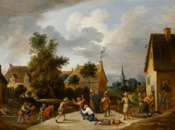 David Teniers le Jeune — Atelier de David II Teniers — "Les misères de la guerre"