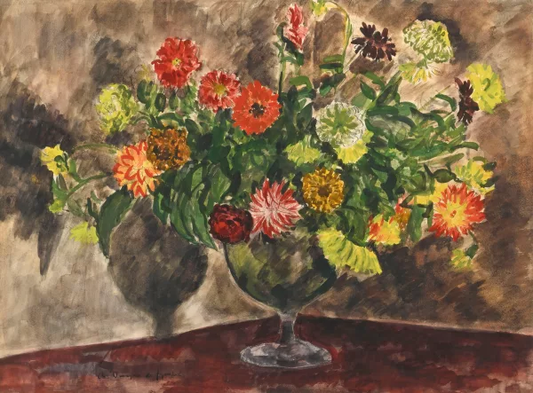 André Dunoyer de Segonzac — Bouquet de dahlias