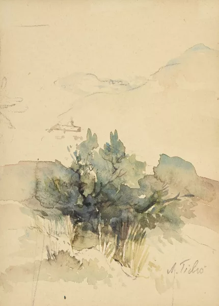 Anna Ticho — Etude de paysage
