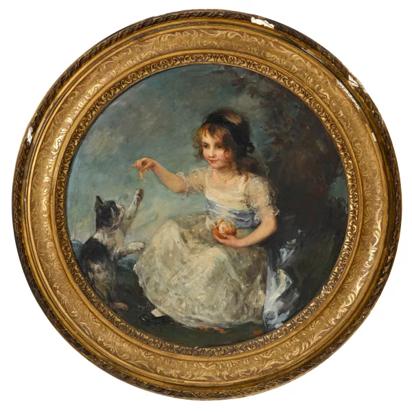 Marcelle Rondenay — Portrait d'une petite fille avec son chat